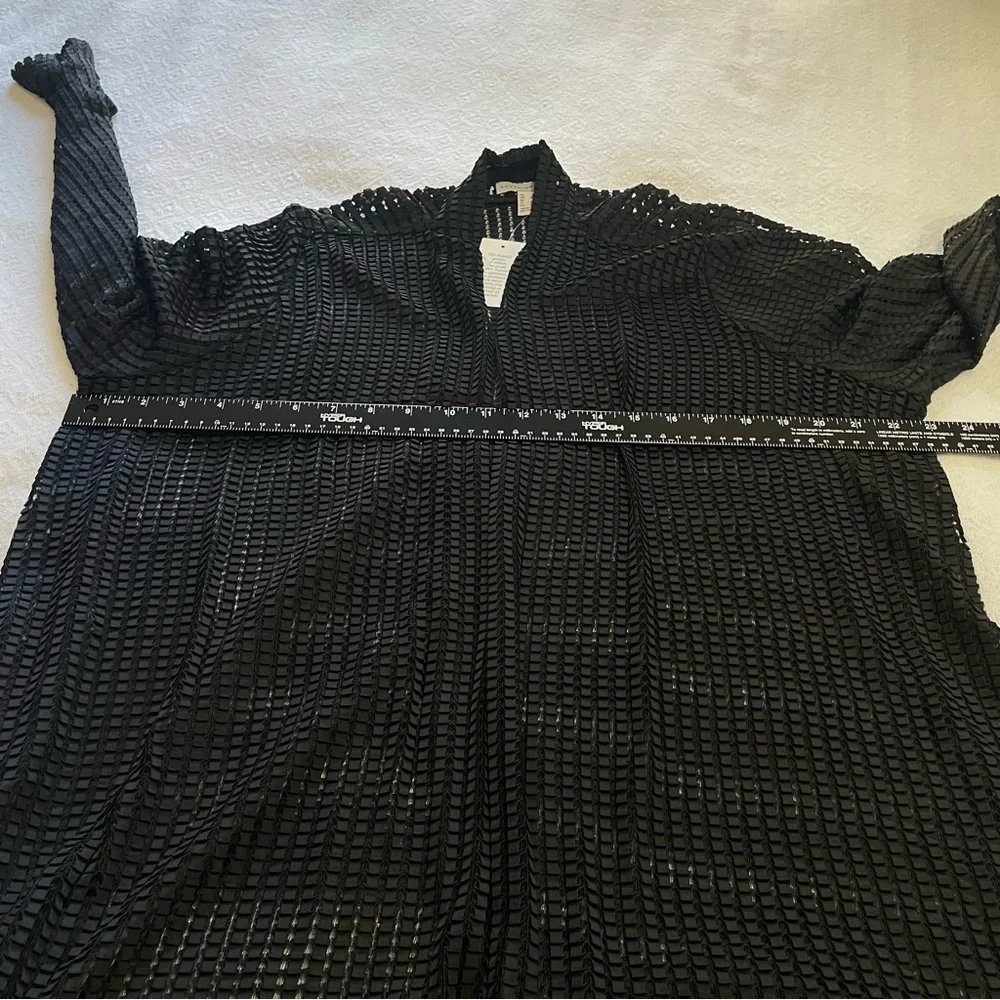 Susan Graver Black Open Knit Kimono- Size Large NWT‎ A little something extra.